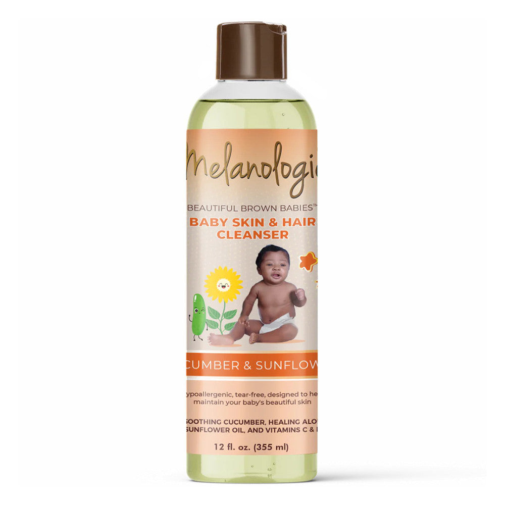 Melanologie Baby Skin and Hair Cleanser, Cucumber Sunflower, 12 Oz